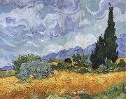 Vincent Van Gogh A Wheatfield,with Cypresses